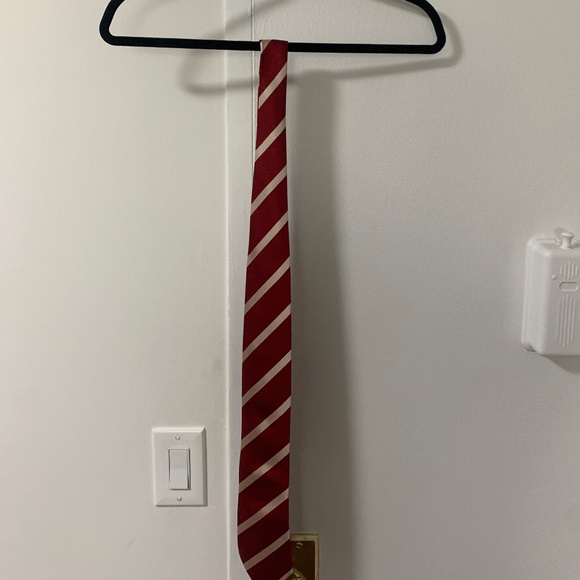 Oscar Red striped tie - Picture 1 of 2